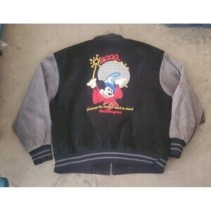 RARE WALT DISNEY WORLD Vintage Suede Jacket 2000 Cast Member
